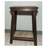 Two-Tier Tile Side Table / Plant Stand – 11” x 15” x 22” H