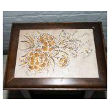 Two-Tier Tile Side Table / Plant Stand – 11” x 15” x 22” H