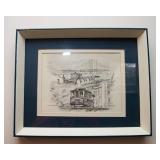Mary Agnes Lansdowne Wall Art Set – “Up Nob Hill” & “Off Point Lobos, California” (15” x 12”, Double Matted)