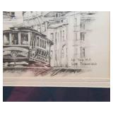Mary Agnes Lansdowne Wall Art Set – “Up Nob Hill” & “Off Point Lobos, California” (15” x 12”, Double Matted)