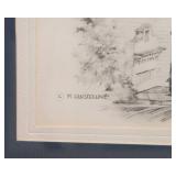 Mary Agnes Lansdowne Wall Art Set – “Up Nob Hill” & “Off Point Lobos, California” (15” x 12”, Double Matted)