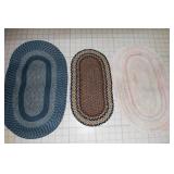 Set of 3 Braided Oval Rugs – Assorted Sizes