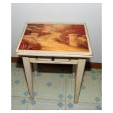 Thomas Kinkade Style Side Table – 17.5” W x 14.25” D x 22” H
