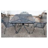 Metal Patio Table & Chairs Set