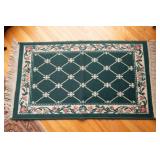 Made in USA 5’ x 7’ Area Rug & Small Runner – Hunter Green Set