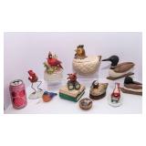 Assorted Bird Decorative Figurines Lot – Includes 2 Music Boxes