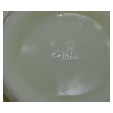 Fenton Satin Custard Glass Bowl + Hobnail Glass Shoe & Dish Lot