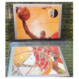 Michael Jordan 1998-99 Upper Deck MJ Sticker #101-102 Iconic  "Slam Dunk"