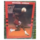 1990 Michael Jordan Moon Layup Air Jordan Chicago Bulls Red Promo Card 23