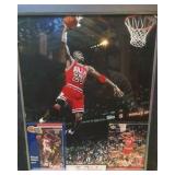 Michael Jordan Curated Display: 2 JORDANS &  8 x 10 Print in New Frame!