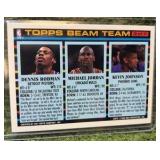 1992-93 Topps BEAM TEAM Michael Jordan Dennis Rodman Kevin Johnson #3 Card