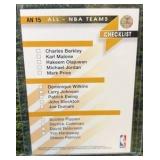 Michael Jordan 1993 Upper Deck All-NBA Checklist Card Chicago Bulls #AN 15