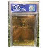 1998 Fleer Michael Jordan 23kt Gold Rookie Red & Blue Border PSA 8 NM-Mint Bulls