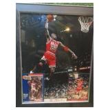 Michael Jordan Curated Display: 2 JORDANS &  8 x 10 Print in New Frame!