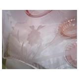 Pink Depression Tray & Platter