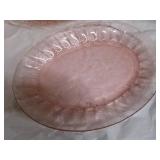Pink Depression Tray & Platter