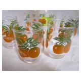 Vintage Juice & Four Glasses