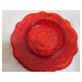 Amberina Domed Butter Dish