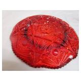 Amberina Domed Butter Dish