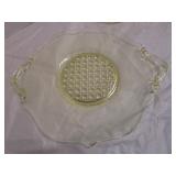 Yellow Depression Glass Plate & Soup