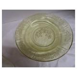 Yellow Depression Glass Plate & Soup