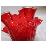 Amberina Pedestal Dish