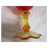 Amberina Pedestal Dish