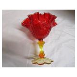 Amberina Pedestal Dish