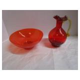 Amberina Pitcher, Bowl