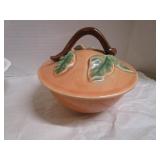RW Art Pottery, Covered Dish, Floral