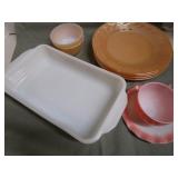 Fire King Plates, Custards, Baking