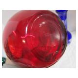 Vases: Cobalt, Red, Partylite Candle Holder