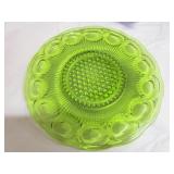 Art Glass Blue, Ruby & Green Dishes