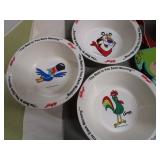 Kellogg Vintage Cereal Bowls, Pig Flicker Eyes