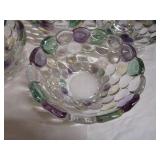 Multi Color Bubble Glass Bowls