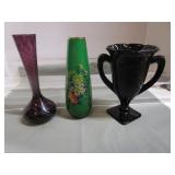 Black Amethyst, Green Vases