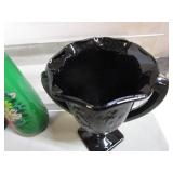 Black Amethyst, Green Vases
