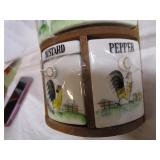 Ceramic Table Set, Vintage Chickens