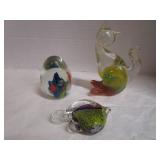 Paperweights: Cat, Fish