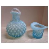 Blue Opalescent, Fenton Satin Glass