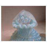 Blue Opalescent, Fenton Satin Glass