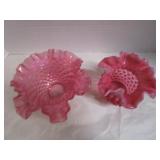 Cranberry Opalescent Hobnail