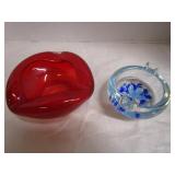 Ashtrays: Murano?, Reddish Orange