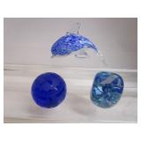 Paperweights: Dolphin, Millefiori