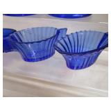 Cobalt Heisey, Cream & Sugar, Candle Holders