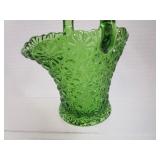 Green Daisy & Button Basket