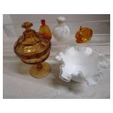 Amber, Fenton, Milk Glass