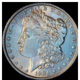 AU+ 1884-P Morgan Silver Dollar, Muted Original Luster