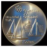 Uncirculated 1973 Canada $5 Sterling Silver $5 Montreal Olympics Kingston Sailboats