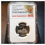 Better Date, Proof 2000-S Virginia Silver State Quarter, NGC PF70 Ultra Cameo